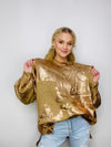Classic Metallic Neutral Sweater- brown sweater, knit sweater, METALLIC, metallic sweater, metallic top, ROSE, rose gold, SWEATER.-Ace of Grace Women's Boutique