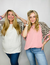 Ruffle Sleeve Cheetah Print Top