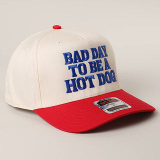 BAD DAY TO BE A HOT DOG Embroidered Trucker Hat- Accessories,accessory,HAT,hats,Seasonal-Ace of Grace Women's Boutique