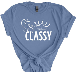 Stay Classy T-Shirt • Miranda- clothing, Corn dip, Curvy, Miranda, Tops-Indigo Blue-S-Ace of Grace Women's Boutique