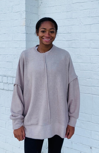 Soft Oversized Hacci Top- Curvy,Hacci,oversized,oversized sweater,oversized sweatshirt,OVERSIZED TEE,OVERSIZED TOP,PLUS,plus size,plus size sweater,pullover,SWEATER,Tops-Ace of Grace Women's Boutique