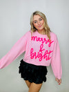 Queen of Sparkles Pink Merry & Bright Top- QUEEN, queen of sparkles, QUEEN OF SPARKLES PLUS SIZE, QUEEN OF SPARKLES SWEATER-Ace of Grace Women's Boutique