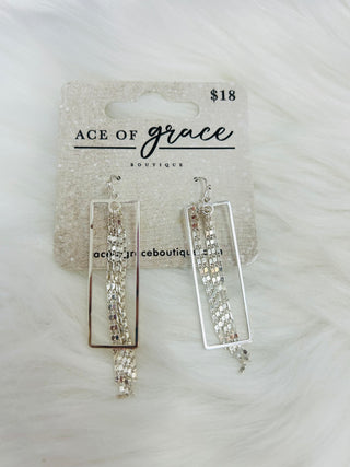 The Macy Silver Earrings- Accessories, earring, EARRINGS, Jewelry, silver earrings-Ace of Grace Women's Boutique