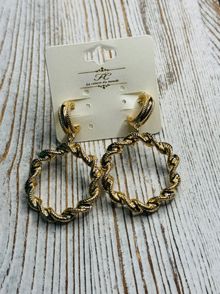 Gold Rope Earrings- LIVESALE-Ace of Grace Women's Boutique