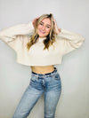 Long Sleeve Ribbed Crop Sweater- cropped sweater, FALL, fall clothes, fall transition, knit sweater, SWEATER., winter-Ace of Grace Women's Boutique