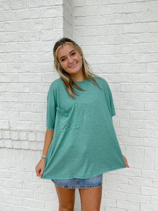 Oversized Boyfriend Pocket Tee- Boyfriend,Curvy,oversized,OVERSIZED TEE,OVERSIZED TOP,PLUS,plus size,Tops-Ace of Grace Women's Boutique