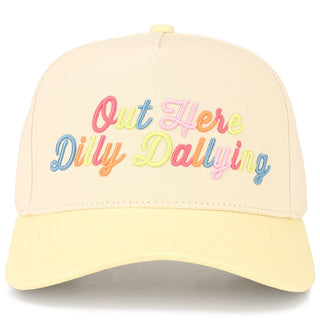 Out Here Dilly Dallying Two Tone Trucker Hat- Accessories,accessory,Hats-Ace of Grace Women's Boutique