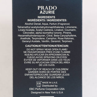 Prado Azurie Spray Perfume Eau De Parfum For Men 100ml- Cologne,men,MEN GIFTS,MEN'S GIFTS,men's hat,mens,Mens Corner-Ace of Grace Women's Boutique