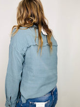 Classic Gauze Button Up Long Sleeve Top || 2 Colors