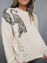 Tiger Knitted Sequin Sweater Set