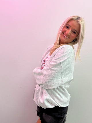 MADELYNN GRACE | Diet Coke Sweatshirt- comfy sweatshirt, Curvy, grey sweatshirt, MadelynnGrace, pink sweatshirt, sweatshirt, SWEATSHIRTS, Tops-Ace of Grace Women's Boutique