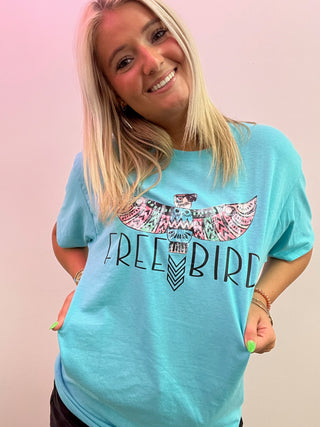 Free Bird Graphic Tee- Curvy, Free Bird, graphic, graphic T-shirt, GRAPHIC TEE, Graphic Tees, graphic tshirt, plus size graphic tee, Tops-Ace of Grace Women's Boutique