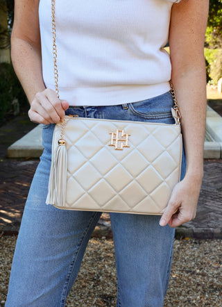Caroline Hill - Madelyn Clutch/Crossbody - Pearl Quilted LD- -Ace of Grace Women's Boutique