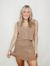 Cocoa V Neck Cropped Sweater Set- 2 piece set, COZY SET, SET, TWO PIECE SET-Ace of Grace Women's Boutique