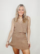 Cocoa V Neck Cropped Sweater Set- 2 piece set, COZY SET, SET, TWO PIECE SET-Ace of Grace Women's Boutique