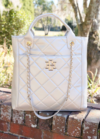 Caroline Hill - Kinzley Tote - Pearl Quilted LD- -Ace of Grace Women's Boutique