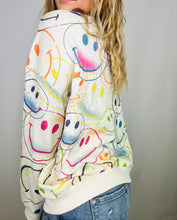 Multi Colored Smiley Face Pullover