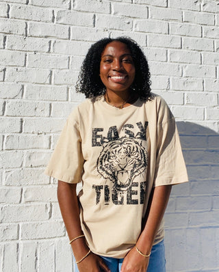 Easy Tiger Oversized Graphic Tee- clothing, Curvy, graphic, graphic T-shirt, GRAPHIC TEE, Graphic Tees, graphic tshirt, oversized, OVERSIZED TEE, OVERSIZED TOP, TIGER, TIGER GRAPHIC TEE, Tops-Ace of Grace Women's Boutique