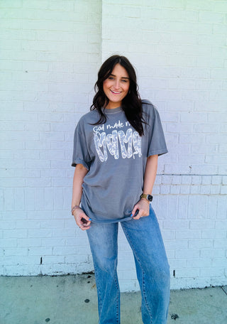 God Made Me A Mama Tee- Tops-Ace of Grace Women's Boutique