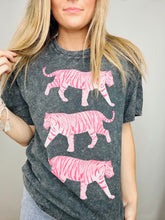 Mineral Washed Pink Tiger Graphic Tee