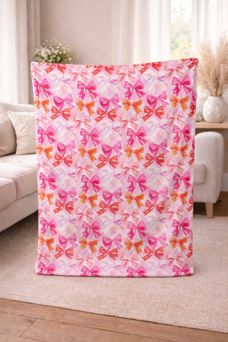 Madelynn Grace Luxe Blanket - Bows- blanket,BOWS,GIFT,gift idea,GIFT IDEAS,GIFT SET,gifts,Girly,Madelynn,MadelynnGrace,soft blanket,throw blanket-Ace of Grace Women's Boutique