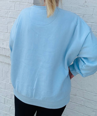 Lulu Mac Sweatshirt - Light Blue Leopard- comfy sweatshirt,Curvy,LEOPARD,Lulu,Lulu mac,oversized sweatshirt,PLUS,plus size,plus sweatshirt,sweatshirt,SWEATSHIRTS,Tops-Ace of Grace Women's Boutique
