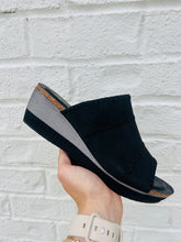 Black Backless Platform Sandal