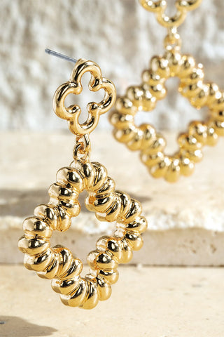 Clover Balloon Earrings- earring, EARRINGS, Jewelry, LIVESALE, Sale-Gold-Ace of Grace Women's Boutique