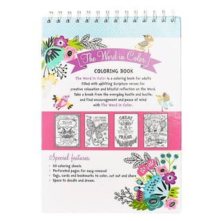 Coloring Book Wirebound The Word in Color- activity,Bible,Christian,coloring,Devotion,devotional,GIFT,gift idea,GIFT IDEAS,GIFT SET,gifts,KIDS,pray,PRAYER,prayer journal,Praying-Ace of Grace Women's Boutique