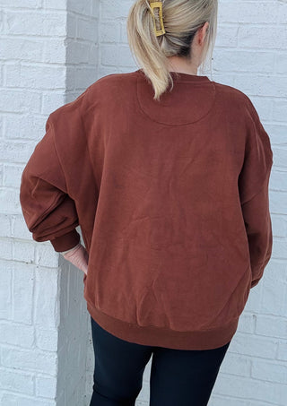 Lulu Mac Sweatshirt - Brown Leopard- comfy sweatshirt,Curvy,Lulu,Lulu mac,oversized sweatshirt,PLUS,plus size,plus sweatshirt,sweatshirt,SWEATSHIRTS,Tops-Ace of Grace Women's Boutique