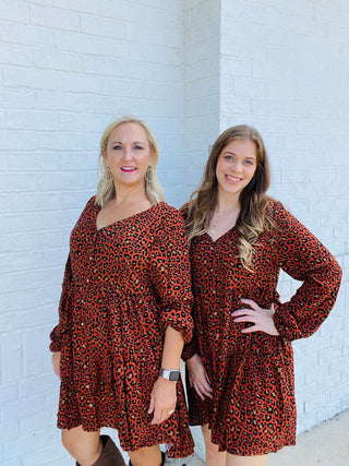 Animal Print Tiered Dress- animal,ANIMAL PRINT,BUTTON UP DRESS,CHEETAH DRESS,church dress,curv,Curvy,dress,dresses & rompers,Dressy,FALL,fall clothes,fall transition,LEOPARD DRESS,Midi Dress,mini dress,PLUS,plus dress,plus size-Ace of Grace Women's Boutique