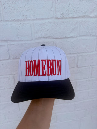 HOMERUN Striped Trucker Cap- Accessories,camo,camo hat,hair accessory,HAT,hats,Pink hat,trucker,trucker hat,trucker hats-Ace of Grace Women's Boutique