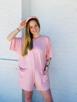 Big Shot Tee Romper- active romper,athletic romper,BLUE ROMPER,clothing,dresses & rompers,Free people,grey romper,Hot shot,People,PINK ROMPER,Romper dress,Sale,Tee romper-Ace of Grace Women's Boutique