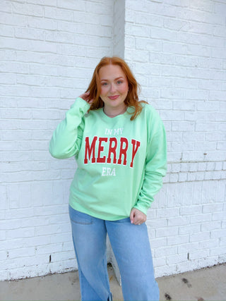 In my Merry Era Sweatshirt- clothing, Curvy, merry, MERRY CHRISTMAS, Seasonal, Tops-Ace of Grace Women's Boutique