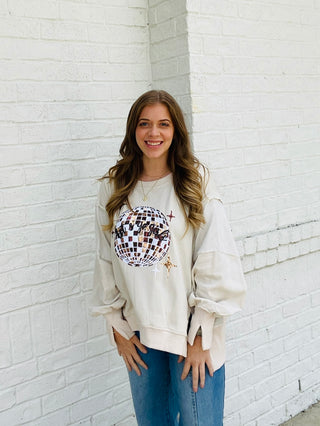 Let’s Go Girls Oversized Pullover- clothing,DISCO,Lets go girls,oversized,oversized sweatshirt,OVERSIZED TEE,OVERSIZED TOP,Tops-Ace of Grace Women's Boutique