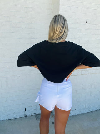 Off White Wrap Skort- Bottoms, clothing, cream skort, fall skirt, game day, game day dress, game day skort, game days, gameday, skirt, skort, wrap skort-Ace of Grace Women's Boutique