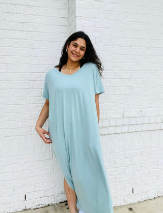 Long Tie Front Dress- Curvy,dresses & rompers,NEW,New arrival,Sale-Ace of Grace Women's Boutique