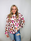 Classic Cream Cheetah Sweater- knit sweater, leopard sweater, SWEATER.-Ace of Grace Women's Boutique