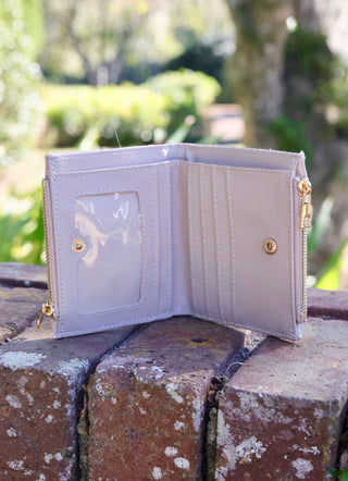 Monica Double Zip Wallet Nude Patent- -Ace of Grace Women's Boutique