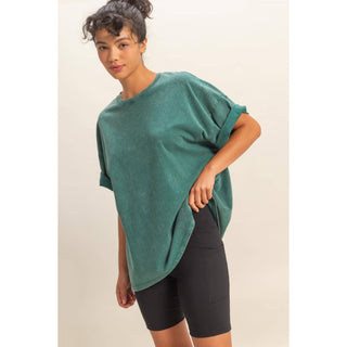 Oversized Mineral Wash T-Shirt- oversized,OVERSIZED TEE,OVERSIZED TOP,pink top,soft top,TOP,Tops,WORK TOP-Ace of Grace Women's Boutique