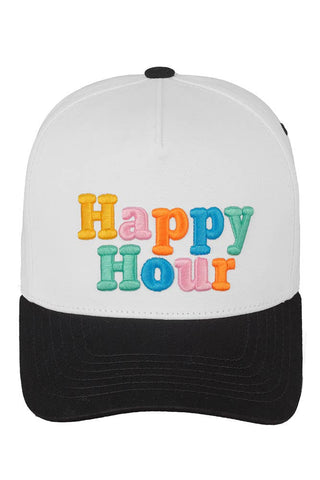 HAPPY HOUR Trucker Cap- Accessories,camo,camo hat,hair accessory,HAT,hats,Pink hat,trucker,trucker hat,trucker hats-Ace of Grace Women's Boutique