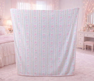 Madelynn Grace Luxe Blanket - Bow Floral- blanket,BOWS,GIFT,gift idea,GIFT IDEAS,GIFT SET,gifts,LOVE,Love shack,Madelynn,MadelynnGrace,soft blanket,THROW,throw blanket-Ace of Grace Women's Boutique