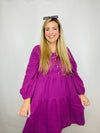 Long Sleeve Woven Button Down Tiered Dress | 2 colors- BUTTON UP DRESS, COLLARED DRESS, dress, flowy dress, layered dress, PLUS, plus dress, plus size, plus size dress-Ace of Grace Women's Boutique