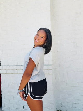 Two Tone Athletic Shorts- Athleisure,athletic,athletic shorts,Bottoms,clothing-Ace of Grace Women's Boutique