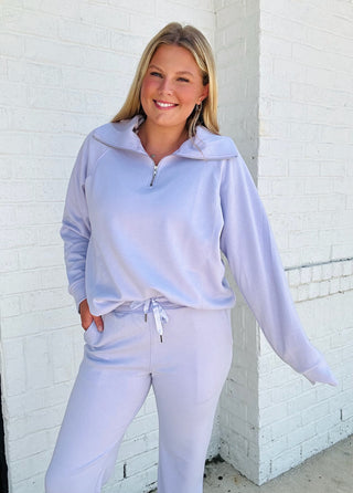 Quarter Zip Pullover & Jogger Set- 2 piece set,active set,FALL,half zip,JOGGER SET,LOUNGE SET,Loungewear,Lulu,MATCHING,MATCHING SET,Quarter,SET,Sets,TWO PIECE SET,zip up-Ace of Grace Women's Boutique