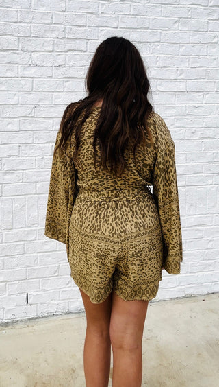 Animal Print Romper- animal, ANIMAL PRINT, CHEETAH, CHEETAH PRINT, clothing, Curvy, dresses & rompers, FALL, fall clothes, fall transition, LEOPARD, LEOPARD PRINT, ROMPER-Ace of Grace Women's Boutique