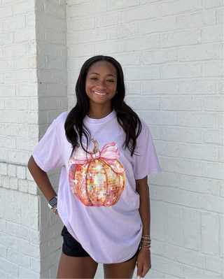 Disco Pumpkin CC Tee- clothing,Curvy,DISCO,DISCO BALL,FALL,fall clothes,HALLOWEEN,PLUS,Seasonal,Tops-Ace of Grace Women's Boutique