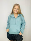 Classic Funnel Neck Half Zip Pullover | 3 colors- FALL, fall clothes, fall transition, half zip, LIGHTWEIGHT, LIGHTWEIGHT TOP, lounge, pullover-Ace of Grace Women's Boutique