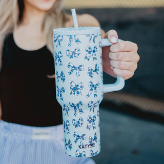 Toile Coquette Bows 38 Oz Tumbler- BRUMATE CUP,CUP,CUPS,GIFT,gift idea,GIFT IDEAS,GIFT SET,gifts,glitter tumbler,LEOPARD CUP,pink cup,STANLEY CUP,SWIG,swig cups,tumbler,TUMBLER 40 OZ,WINE CUP,Yeti-Ace of Grace Women's Boutique