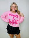 Queen of Sparkles Pink Merry & Bright Top- QUEEN, queen of sparkles, QUEEN OF SPARKLES PLUS SIZE, QUEEN OF SPARKLES SWEATER-Ace of Grace Women's Boutique